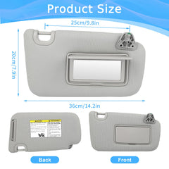 GlymXia sun visor rear showing mounting base that ensures accurate Sentra fitment