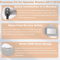 GlymXia vanity mirror with sliding cover for protected quick checks