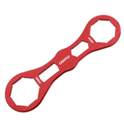 GMIPIX front view of red fork cap wrench showing shape and precise fit benefit