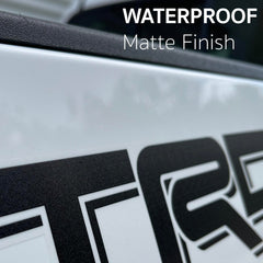 GO-GO.GROUP close-up of matte-on-clear vinyl texture highlighting crisp lettering and depth