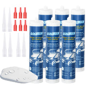 Gociean front packaging showing six white sealant tubes and product benefits