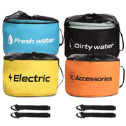 Gociean front view of four color-coded bags showing neat organization benefit