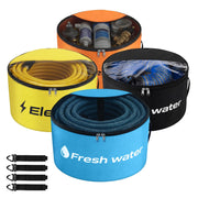 Gociean front view of four colored zippered bags showing organized storage benefit