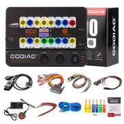 GODIAG GT100+ front panel showing ports and connectors for quick setup and reliable diagnostics