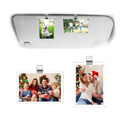 GoHere front view of visor clip showing clean design and quick personalization