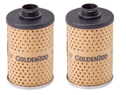 Goldenrod filter front packaging showing model and benefit of clear fitment