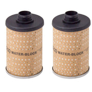 GOLDENROD front view of two replacement elements showing packaging and compatibility