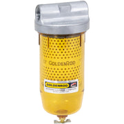 Goldenrod front view showing zinc die-cast top and 3/4 inch fittings for durable installation