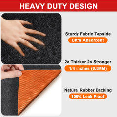 Golener natural rubber backing textured grip preventing slips