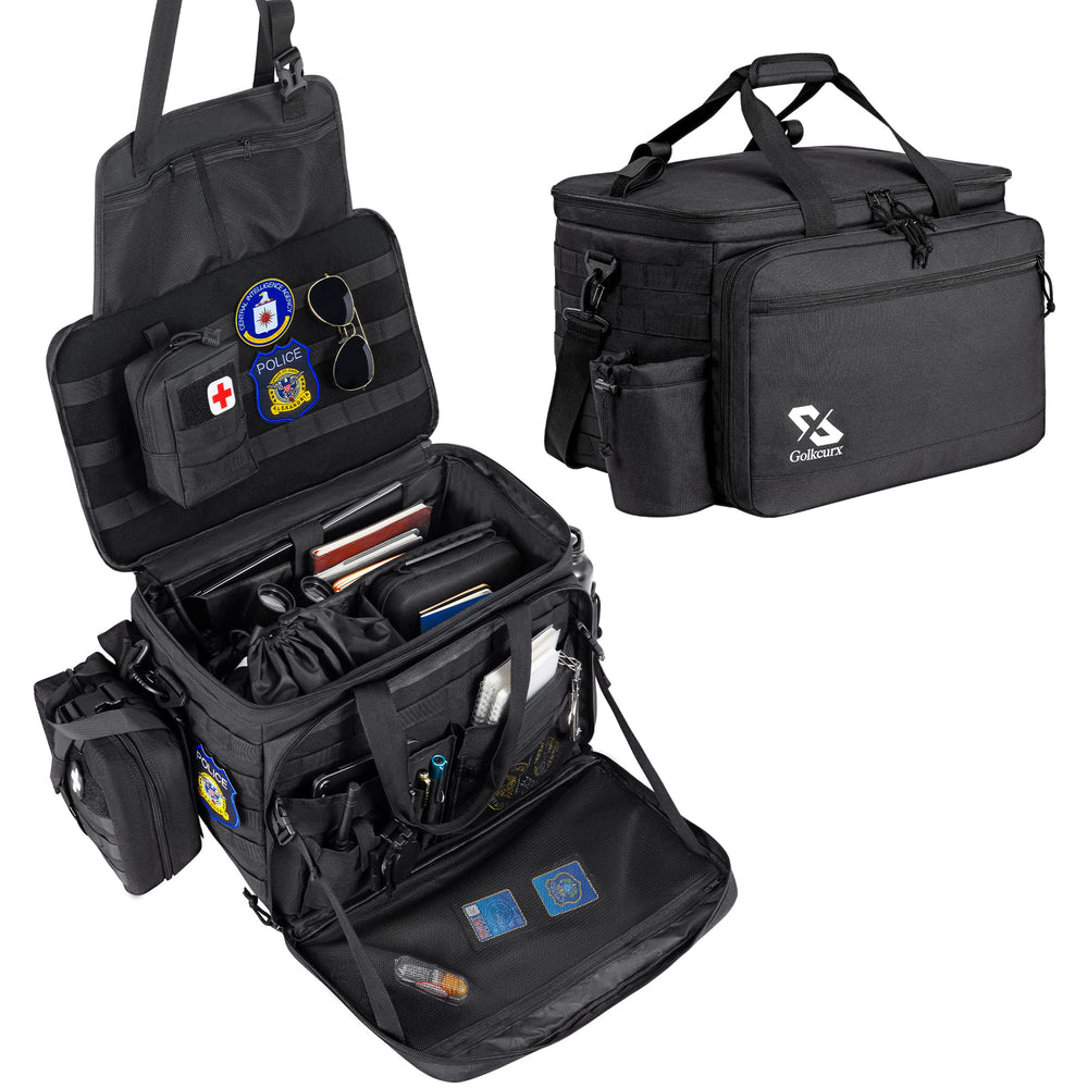 Golkcurx front view showing bag silhouette and secure closure for easy access