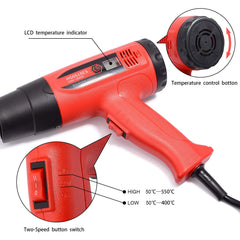 Gomake heat gun with digital display for precise temperature control