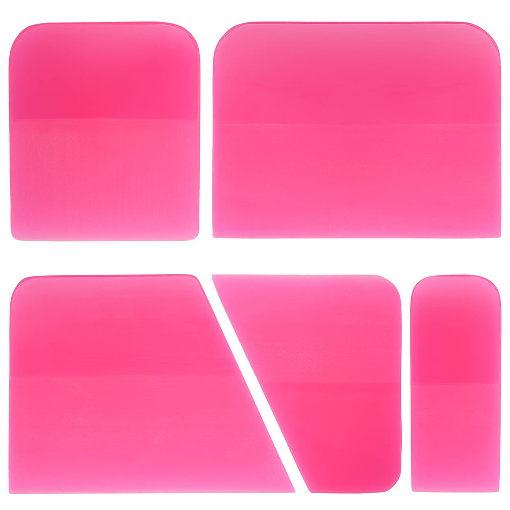 Gomake front view of five-piece squeegee kit showing all tools and packaging, versatile set