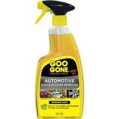 Goo Gone front label showing 24 ounce bottle and product benefits