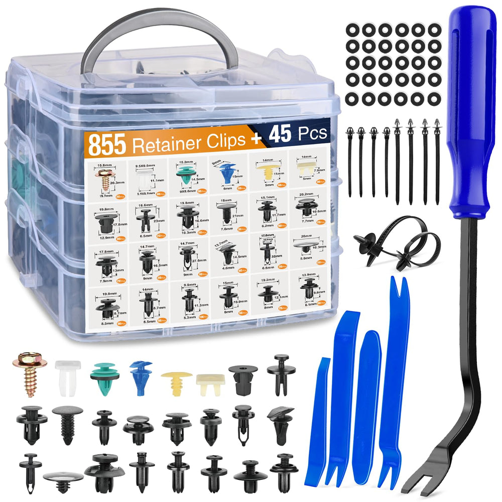 GOOACC plastic case top view showing organized fastener assortment and quick selection benefit