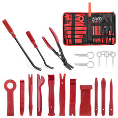 GOOACC front view of 19-piece kit showing organized tools and bag for easy transport