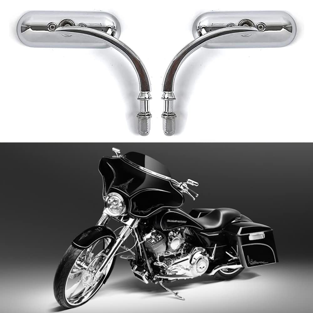 goodfitment front chrome oval mirror showing polished look and improved rear view