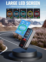 GOOLOO AP150 PRO bright color LED display close-up for clear real-time pressure