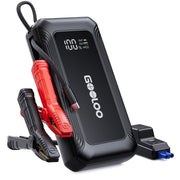GOOLOO G7 front view showing compact jump starter, easy storage benefit