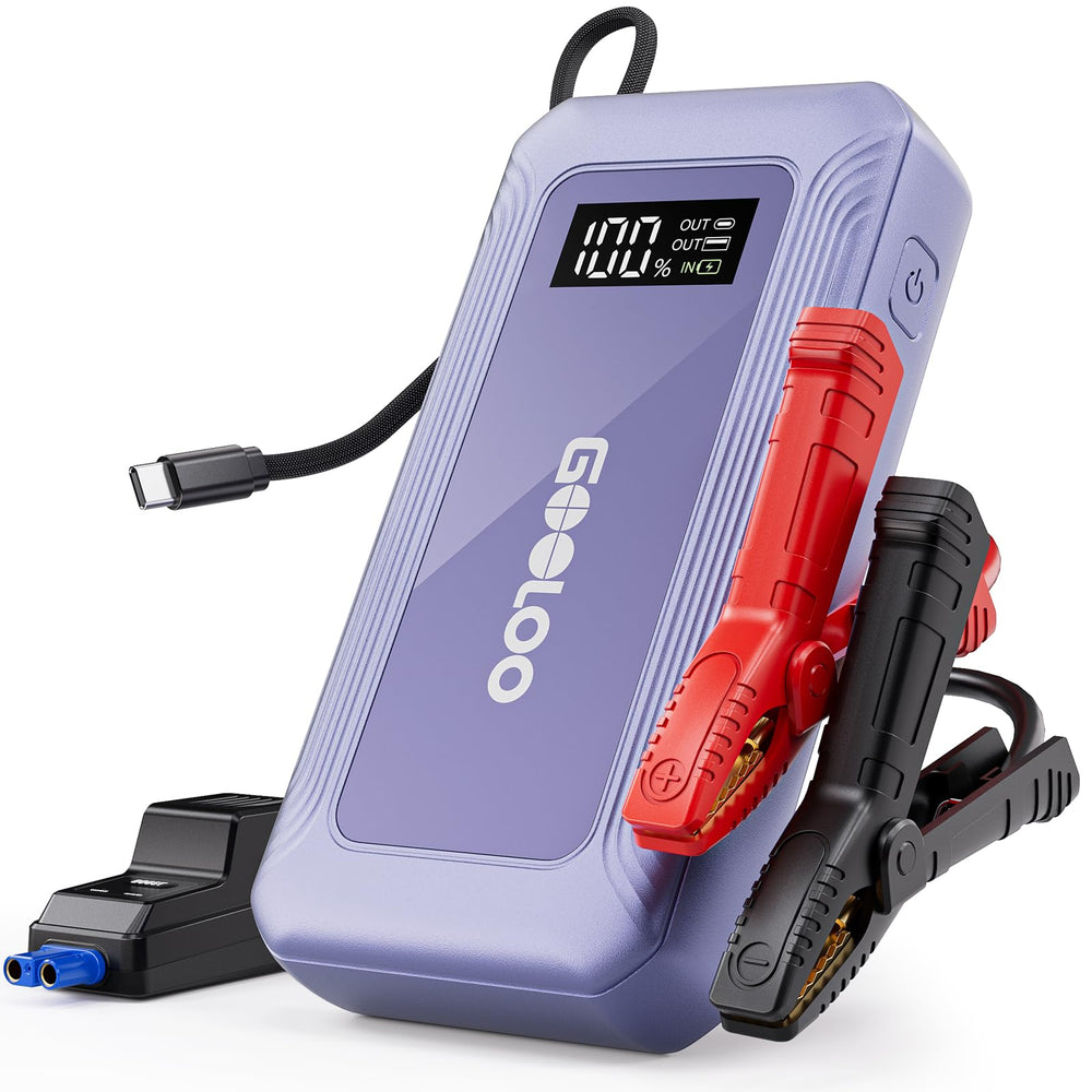 GOOLOO G7 front view showing compact design and quick-start benefit
