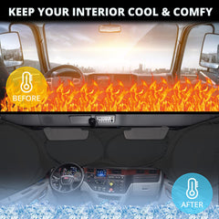 GOOSLA velcro mounting on side window for easy no-tool installation