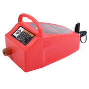 Goplus front view vacuum pump showing compact unit and ports, quick setup benefit