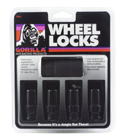 GORILLA front view of four locks showing chrome finish and theft deterrence