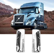Grandroad Auto front view of chrome mirror covers showing polished finish and fit benefit