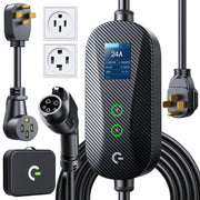 Grasside front view of charger showing compact design and easy mounting benefit