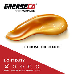 GREASECO grease texture close-up showing amber consistency for reliable film formation