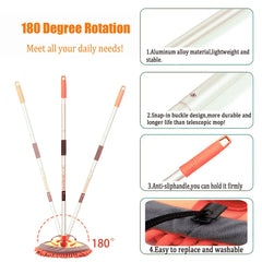 GreatCool mop head rotated 180 degrees to access angled trim and edges