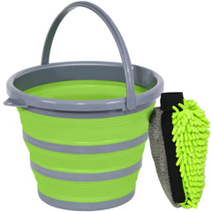 GreatCool collapsible bucket open view showing compact portability and easy carry benefit
