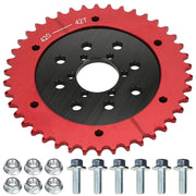 GREHUA front view of sprocket and hub kit showing compact packaging and complete parts