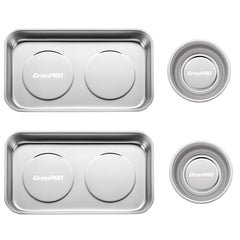 GRENPRO front view of full 4-pack showing stainless steel and magnets for reliable organization