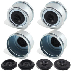 GREPSPUD front view of four zinc-plated hub caps showing full kit benefit
