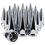 GREPSPUD front view of spike lug nut covers showing bold chrome style and curb appeal