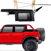 GRERTY front view hoist mounted with Jeep hardtop, saves floor space