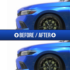GRIDREADY side profile of installed tint showing sleek cohesive front-end styling