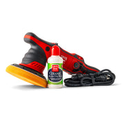 Griot's Garage G9 polisher front view showing ergonomic grip and balanced design for comfort