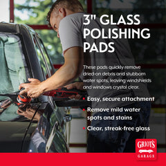 Griot's Garage pad back with hook-and-loop for fast attachment and secure polisher grip