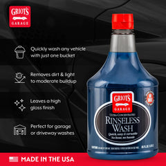 Griot's Garage rinseless mix on microfiber towel demonstrating safe cleaning