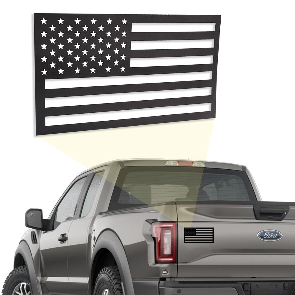 GRIT KULTURE front view flag magnet on truck showing bold visibility