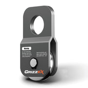 GRIZZEX front view of winch snatch block showing solid construction and quick attachment benefit