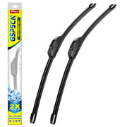 GSPSCN front view of 26 and 16 inch wipers showing compact packaging and fast replacement benefit