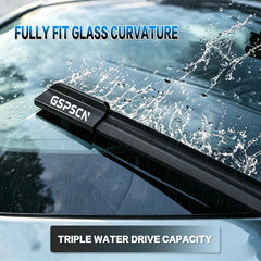 GSPSCN blades installed on a car windshield for improved visibility while driving