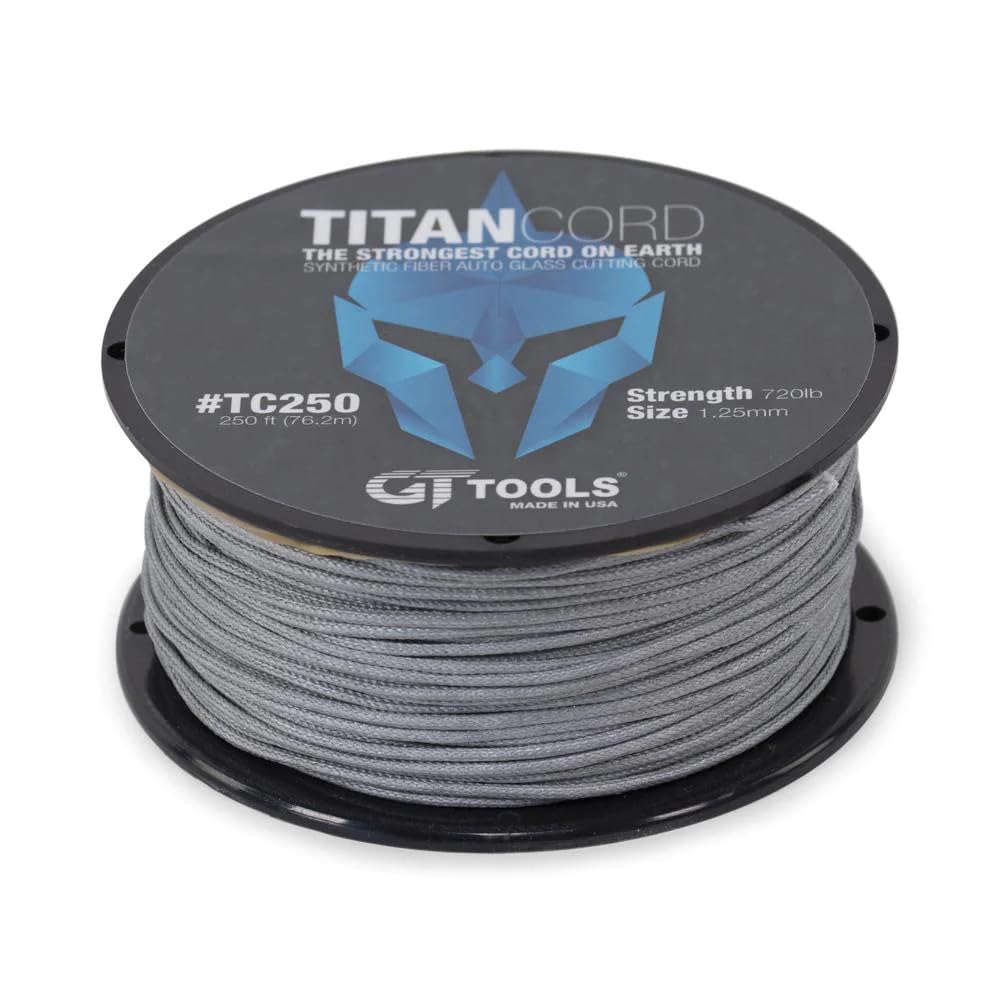 GT Tools Titan Cord spool front view showing compact 250ft storage and easy unwind benefit
