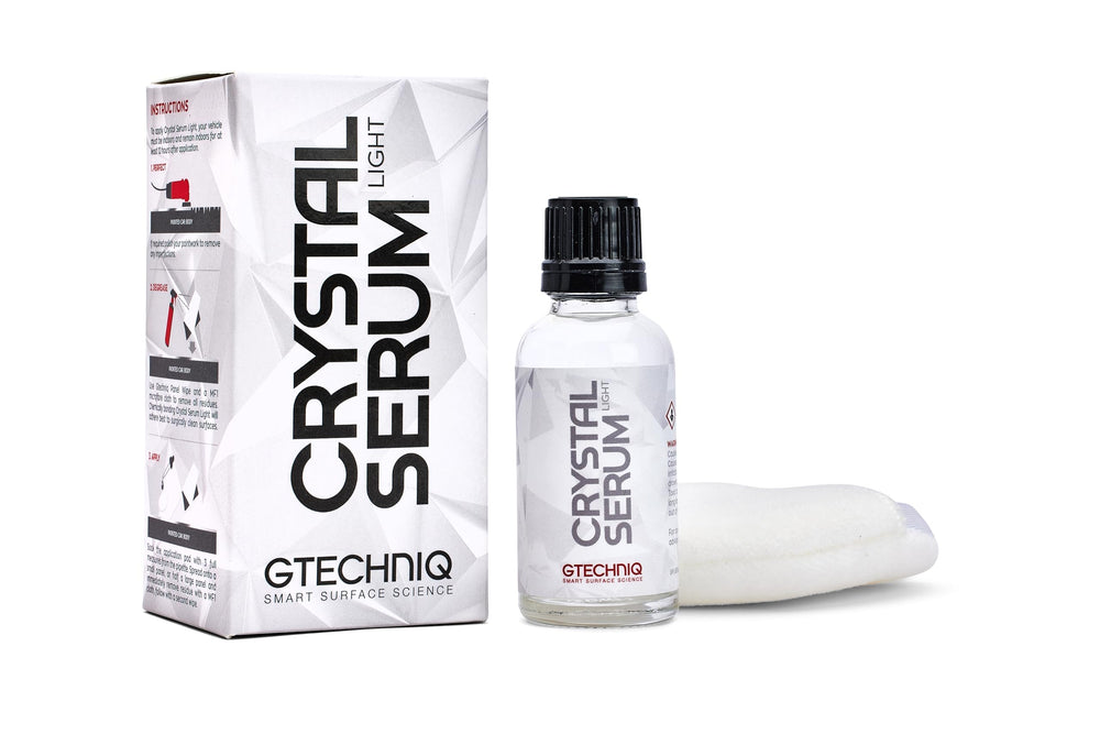 Gtechniq bottle front shows branding and concentrated ceramic formula benefits