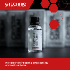 Gtechniq close-up of liquid texture highlighting easy spreadability benefit