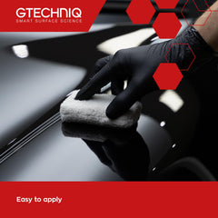 Gtechniq water beading on hood illustrating strong hydrophobic runoff benefit