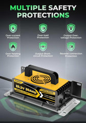 Guanlan mounted on RV battery bank demonstrating secure bolted connection and neat installation
