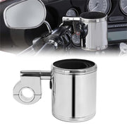 GUDITEM front view handlebar cup holder showing secure mount and tidy profile benefit